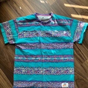 Nike Teal and Purple Graphic Tee